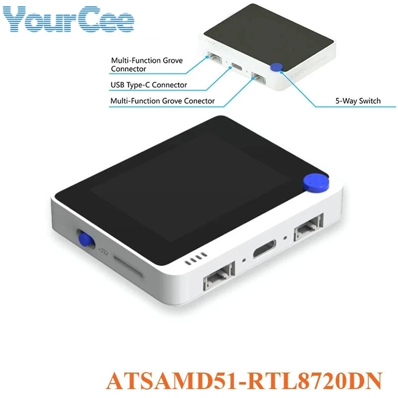 

ATSAMD51-RTL8720DN Wio Terminal ATSAMD51 Core with Realtek RTL8720DN Wifi 2.4G/5G Development Board Module