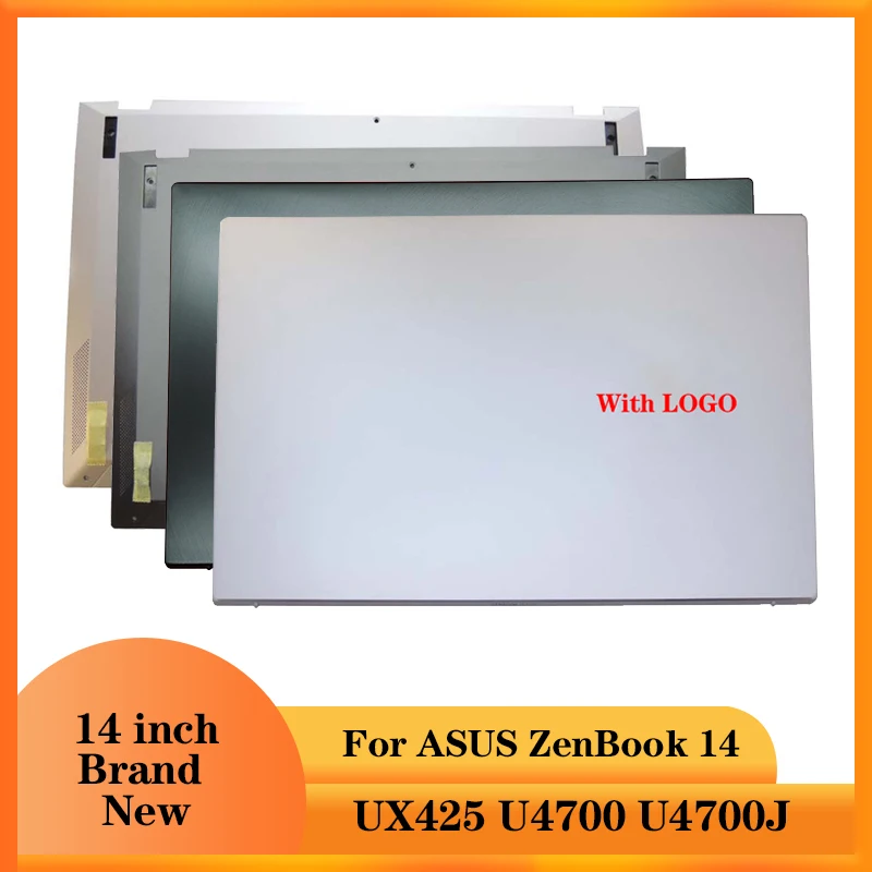 

NEW For ASUS ZenBook 14 UX425 U4700 U4700J Laptop LCD Back Cover/Bottom Case Metal Gray Silver Hinges