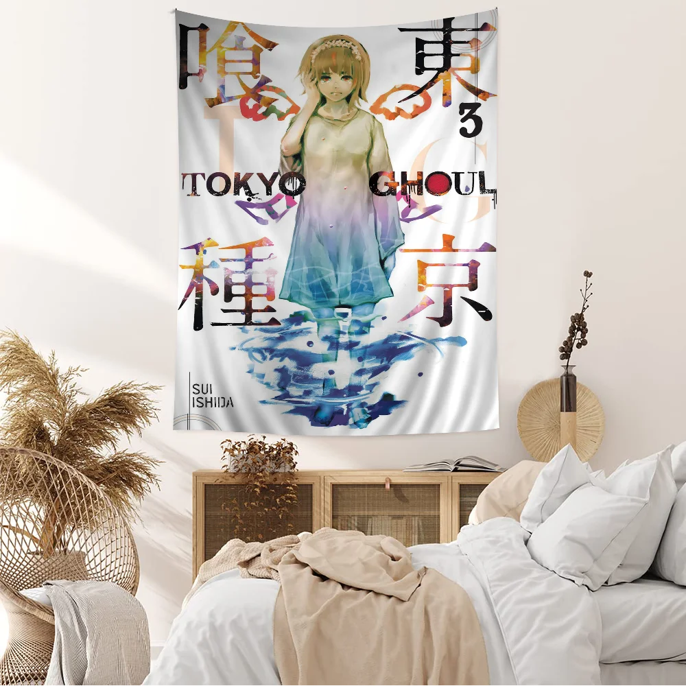 Anime T-Tokyo G-Ghoul Tapestry Hanging Tarot Hippie Wall Rugs Dorm Home Decor