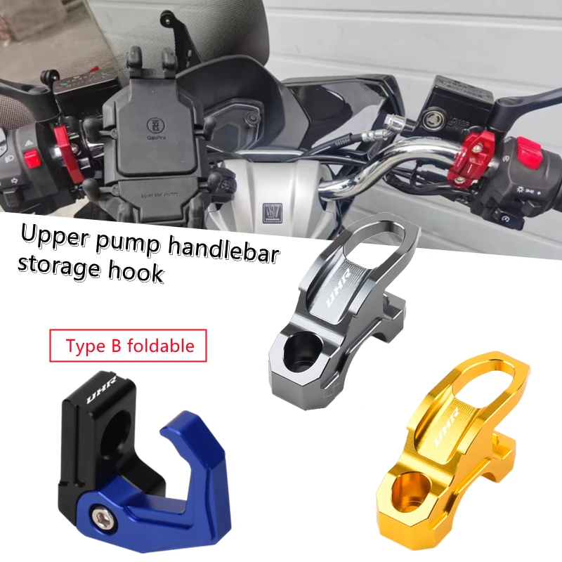 

For UHR 125 150 UHR125 UHR150 Motorcycle Accessories Handlebar Folding Hook Helmet Pack Cup Luggage Hook Claw Holder storage