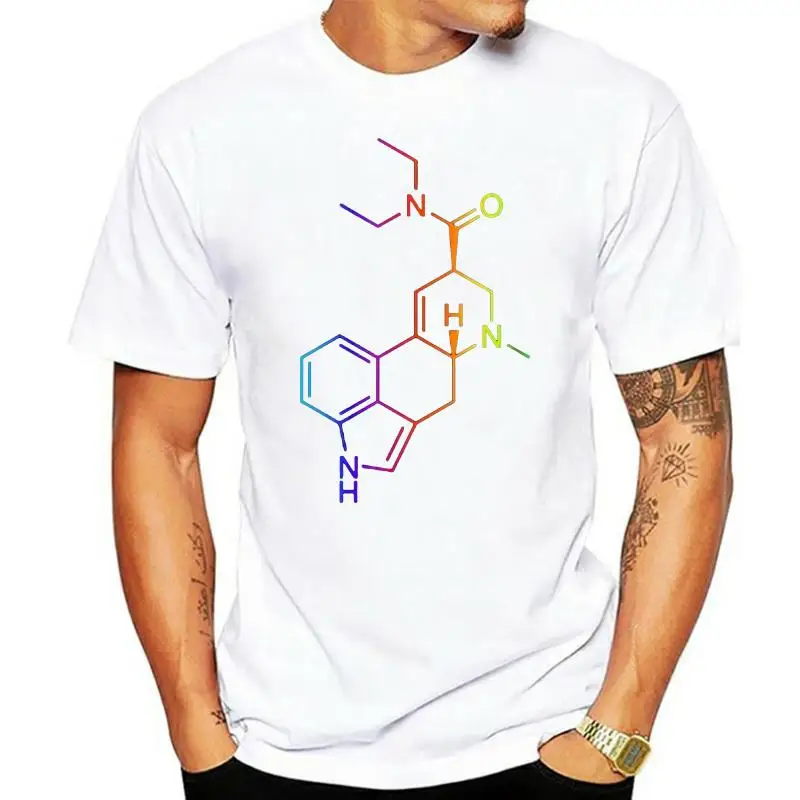 

Мужская футболка с изображением молекул LSD, женская и Мужская футболка