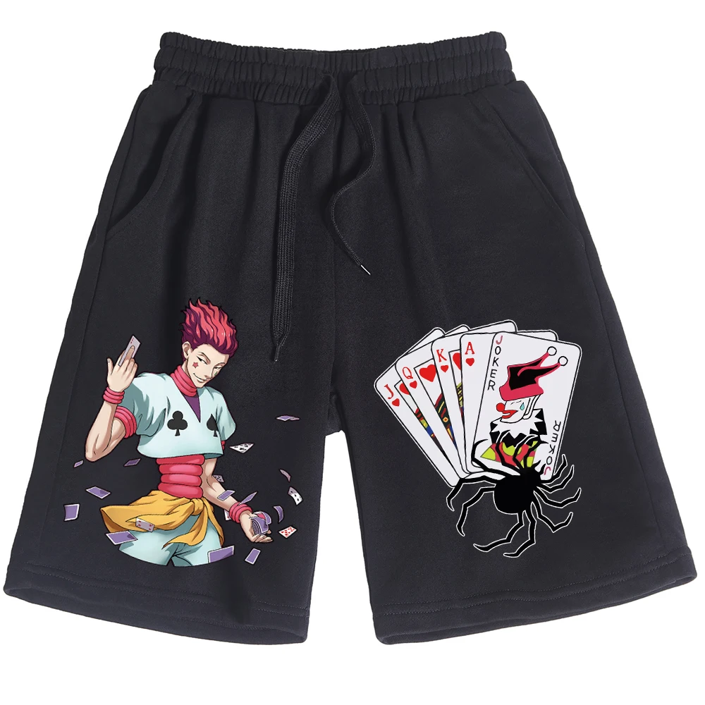 

Шорты с принтом аниме Hisoka Killua, мужские и женские повседневные свободные пляжные хлопковые шорты