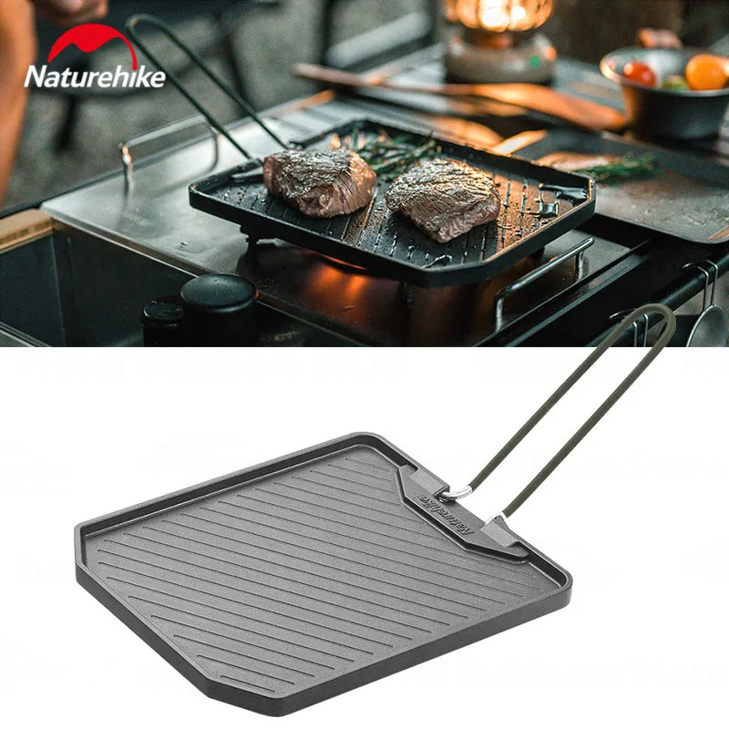 

Naturehike Non Stick Frying Pan Outdoor Camping Barbecue Plate Cassette Oven Picnic Steak Grill Cooker Gas Stove Folding Pan