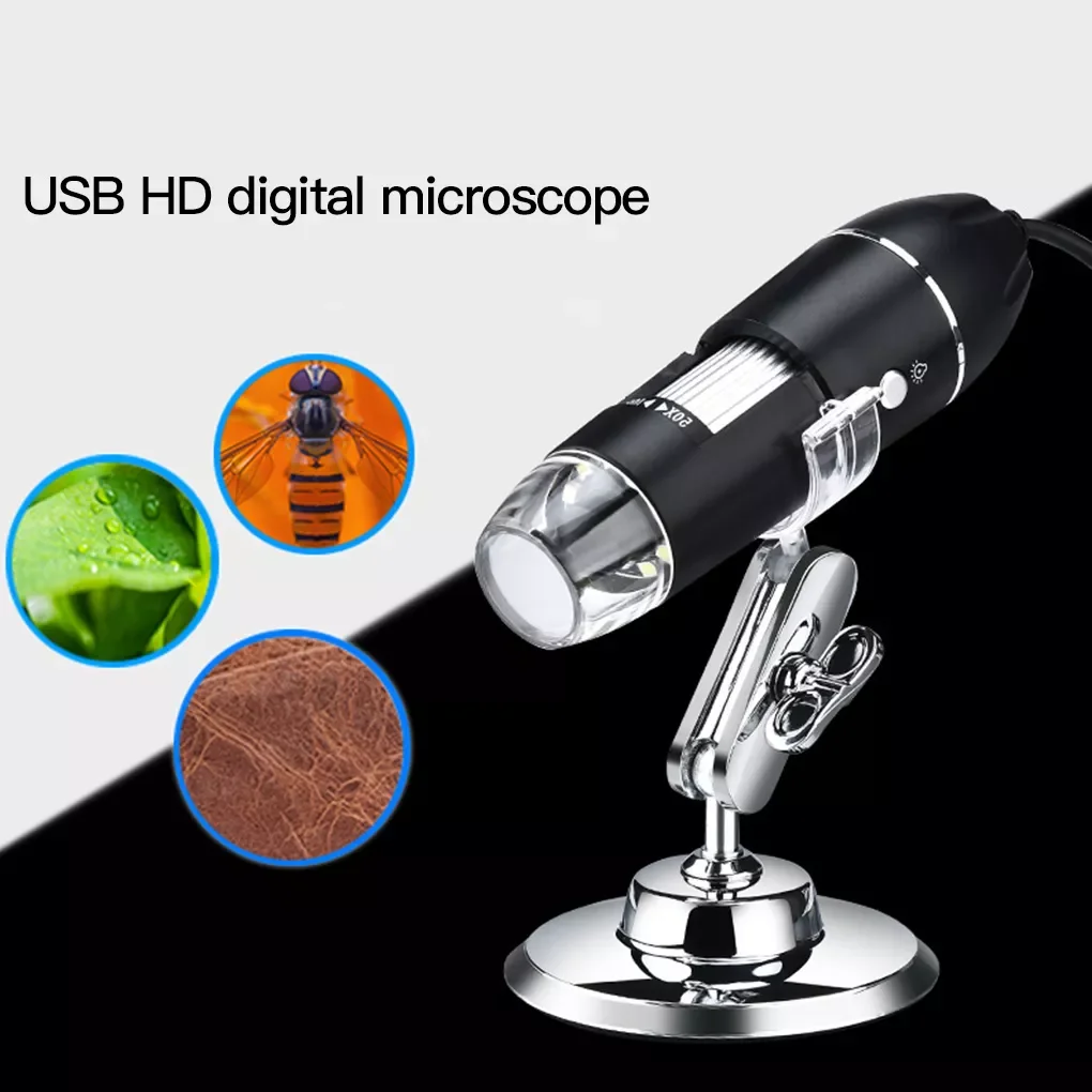 

JMT Adjustable 1600X 2MP 8 LED Digital Microscope Type-C/Micro USB Magnifier Electronic Stereo USB Endoscope For Phone PC