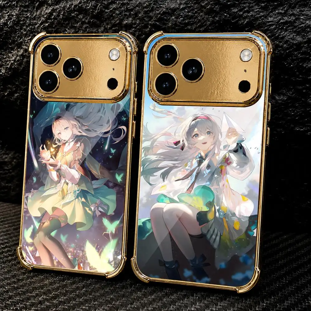 Фото Чехол для телефона Firefly H-Honkai Star Rail для iPhone 17 16 15 14 13 12 Pro Max Plus с гальванизированным металлическим каркасом и защитой углов Airbag №1