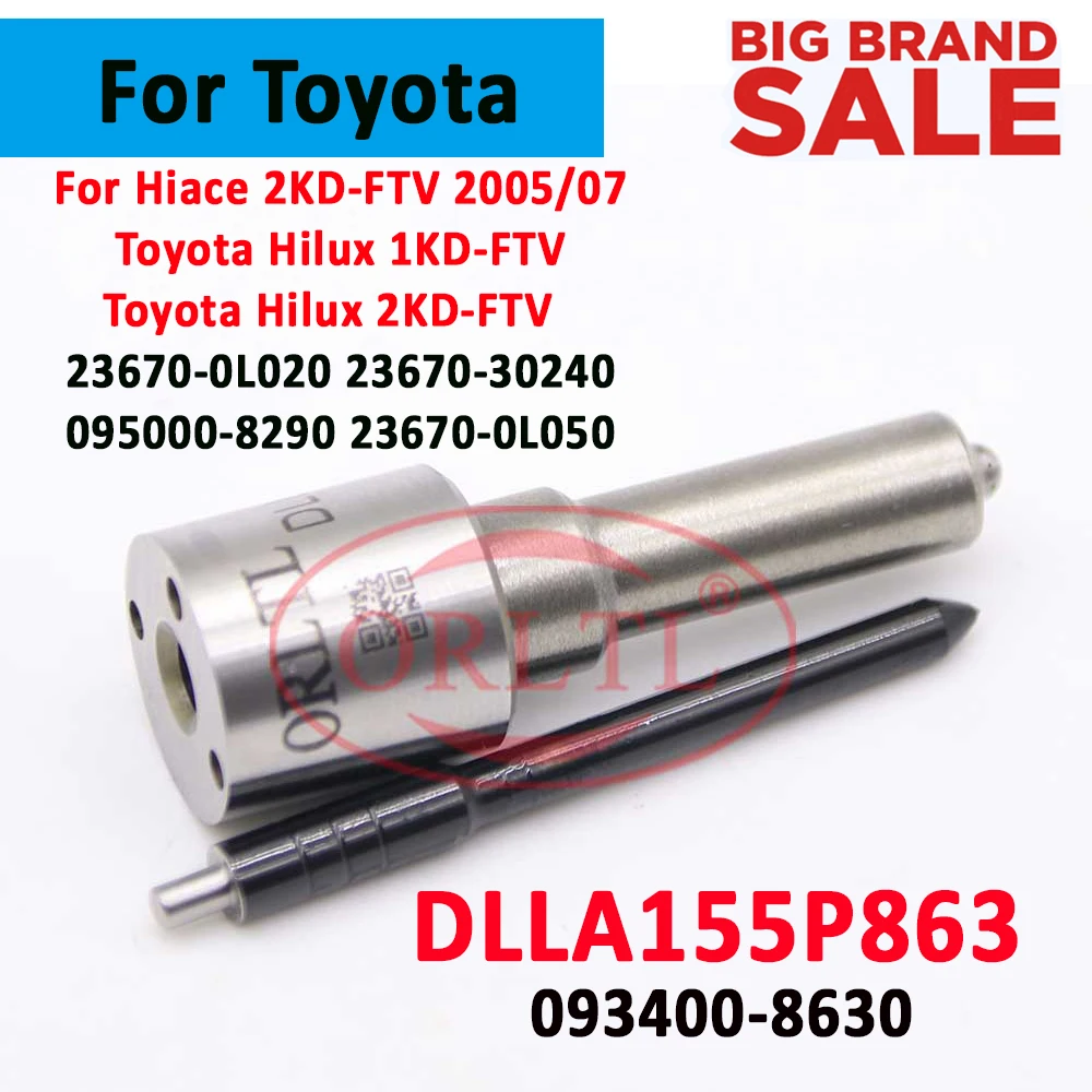ORLTL DLLA155P1062 Дизельная форсунка DLLA 155P1062 Топливо 155 P 1062 для Toyota 095000 -8290 DCRI 108290 СМ 295040
