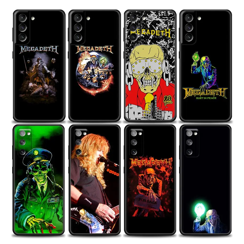 

M-M-egadeth Logo Skull Metal Band S22Ultra Case For Samsung Galaxy S21 S20 FE S22 Ultra S10 S9 S8 Plus 5G Case Soft Cover Fundas