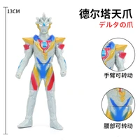 13cm small soft rubber ultraman zett z delta rise claw action figures model furnishing articles childrens assembly puppets toys