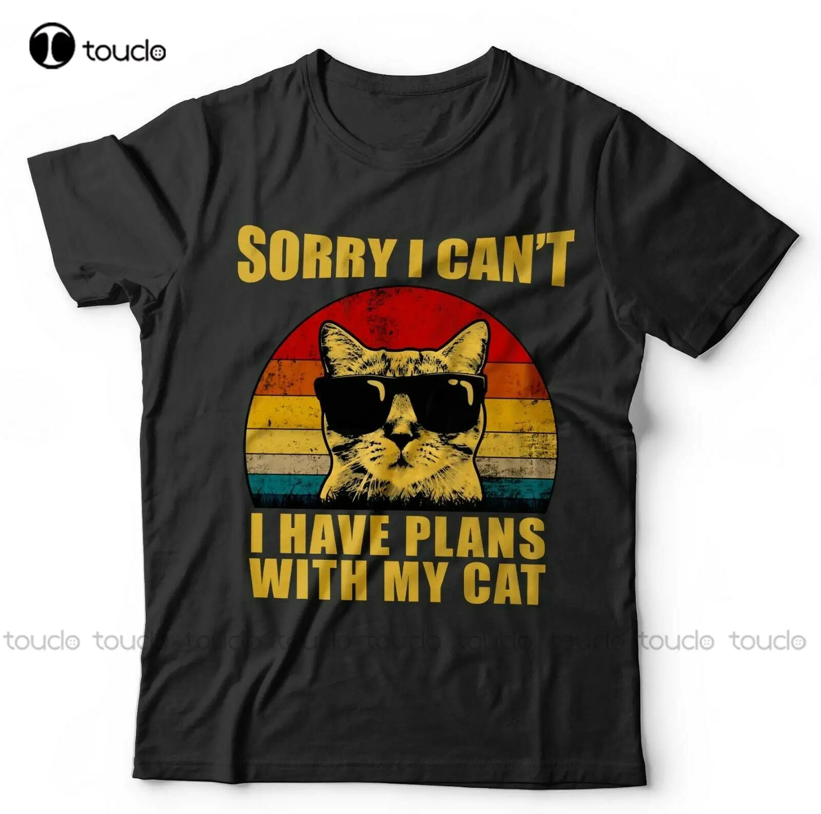 

Sorry I Can'T I Have Plans With My Cat T Shirt - Pets T-Shirt Mens Designer Shirts Fashion Tshirt Summer New Popular Streetwear