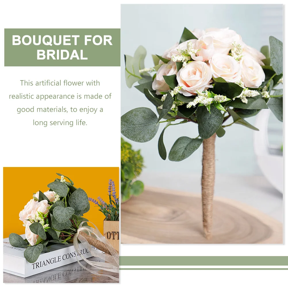 Искусственный букет подружки невесты с цветами в руках свадебные букеты розы для