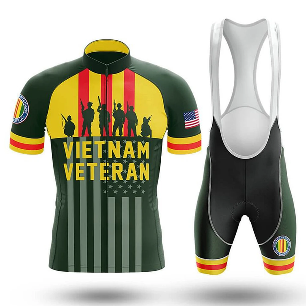 

Велосипедный комплект вьетнамского ветерана, велосипедные шорты, велосипедная Джерси, велосипедная рубашка с коротким рукавом, одежда для езды на велосипеде, горный костюм горного велосипеда