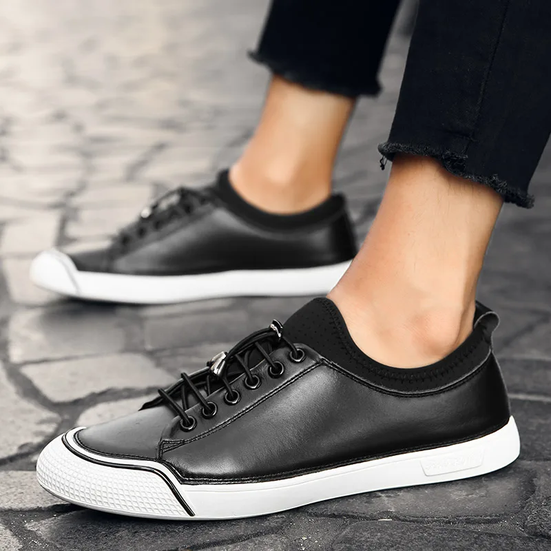 Новинка 2023, кожаная мужская повседневная обувь