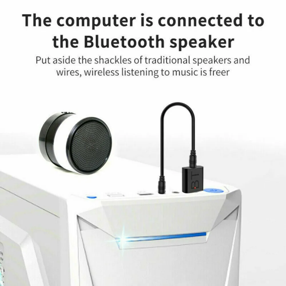 

Практичный комплект, популярный портативный новый прочный AUX-адаптер akds Bluetooth 5,0, аудиопередатчик, приемник USB 3,5 мм, AUX адаптер