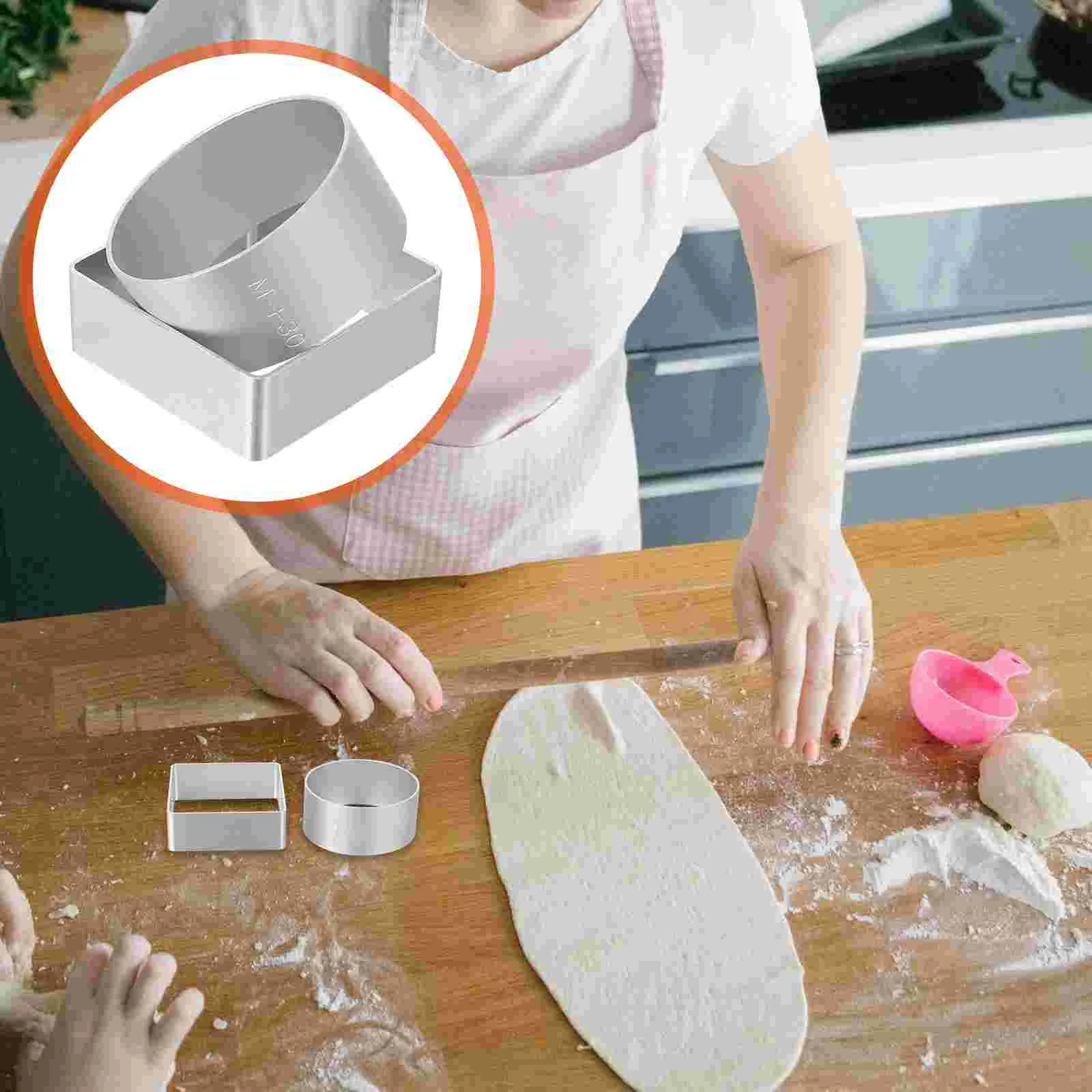 

Biscuit Cookiemetal Molds Mould Pastry Baking Set Diyfondant Steelstainless Cooking Dough Biscuits Square Round Circle Geometric