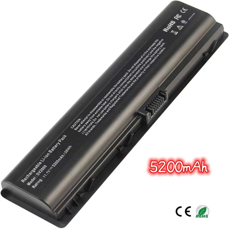 Аккумулятор 5200 мАч для ноутбука HP V3000 V3500 V3700 HSTNN-1B42 W34C C17C DV2000 DV2400 DV2700 DV6000
