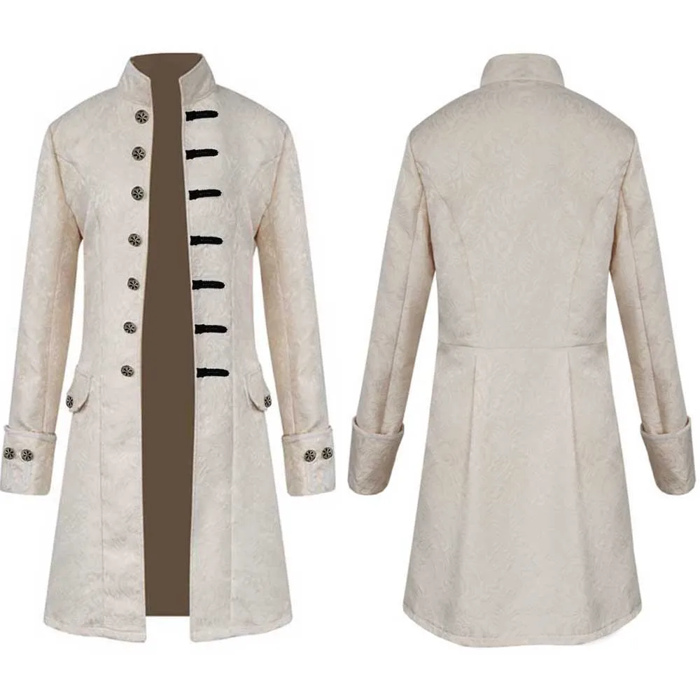 

Men Winter Warm Vintage Tailcoat Jacket Overcoat Outwear Buttons Coat