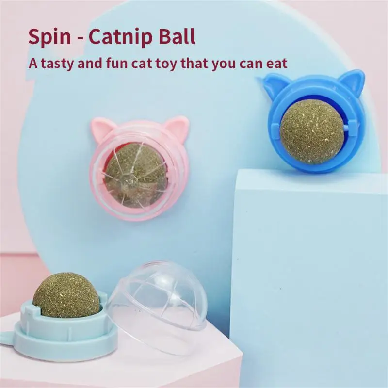 

Natural Catnip Ball Stickon Wall Cat Toy Treats Healthy Natural Cat Catnip Toys Cat Candy Licking Snacks Sugar Cat Accessories