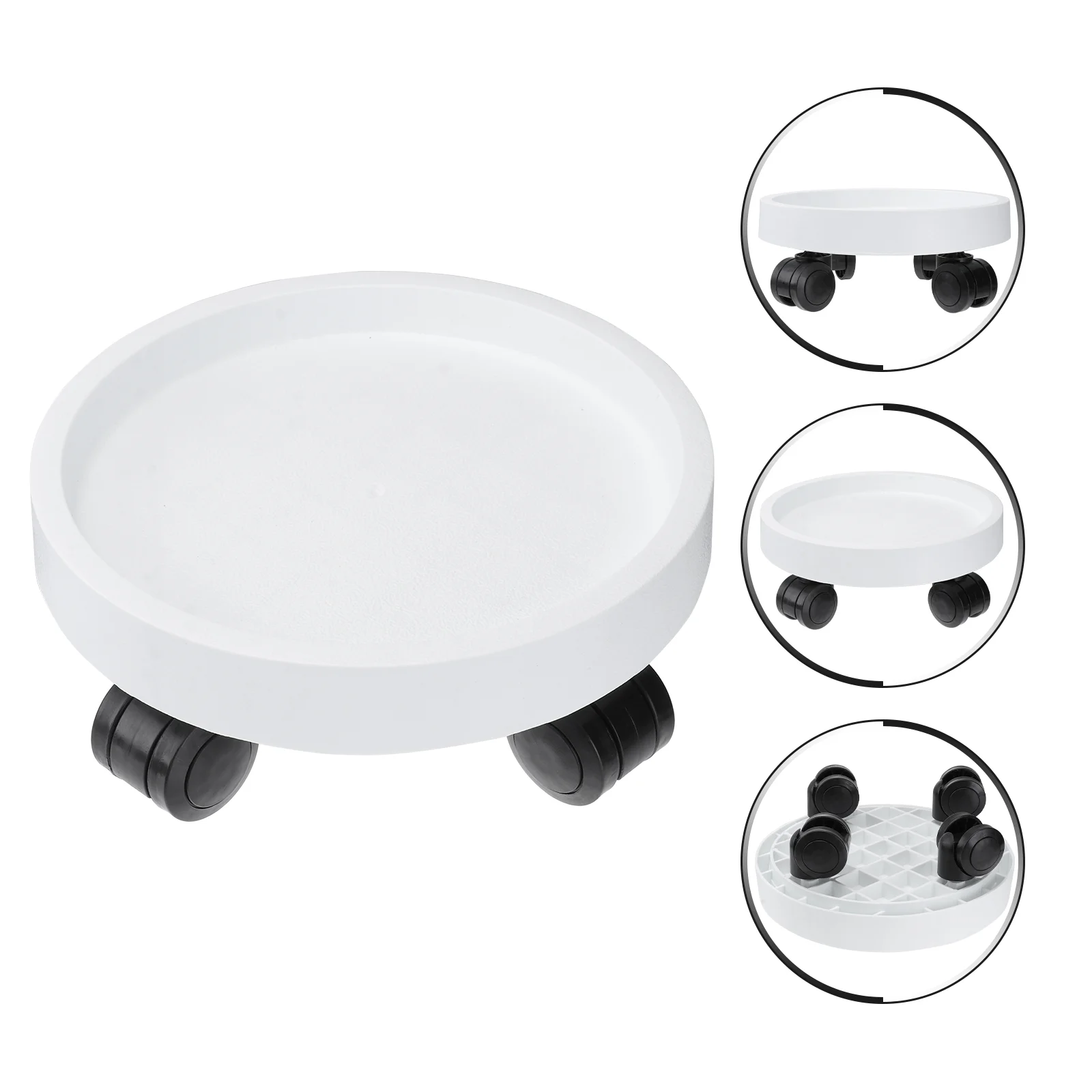 

Stand Wheels Planter Wheel Indoor Rolling Dolly Flowerpot Tray Pot Caster Saucer Potted Plate Roller Pallet Base Simple Creative