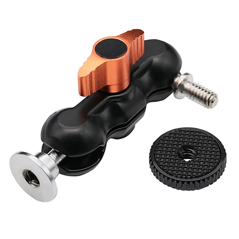 Portable Double Ball Head For SLR Camera Magic Arm Gimbal Monitor Bracket Strange Hand Small Pea Clip