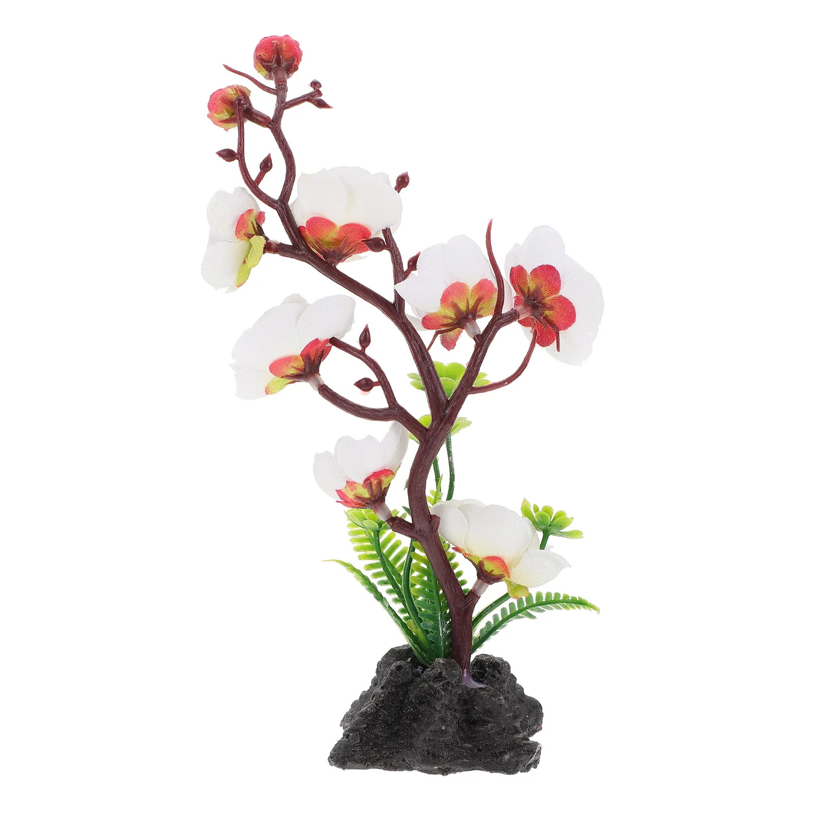 

Aquarium Plants Small Fake Aquarium Flowers Faux Plants Indoors Steak Plate Decorations
