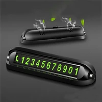 2 in 1 function luminous car temporary parking card car air freshener phone number plate car sticker aromatherapy accessories