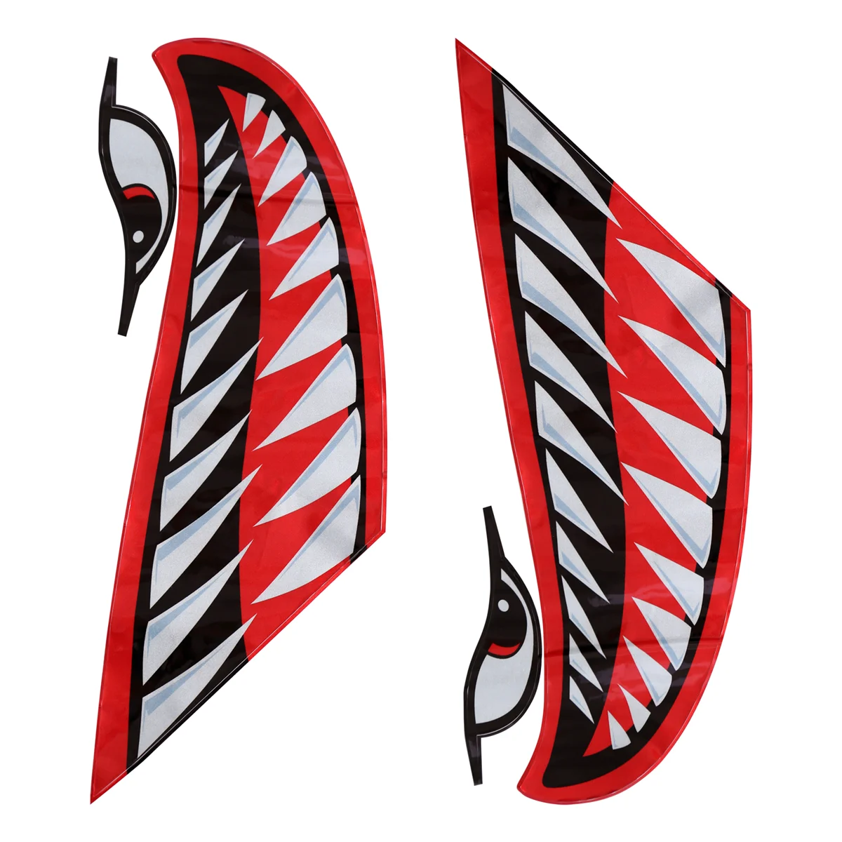 2 шт. водонепроницаемая наклейка для каяка Diy зубы акулы рот наклейки лодка