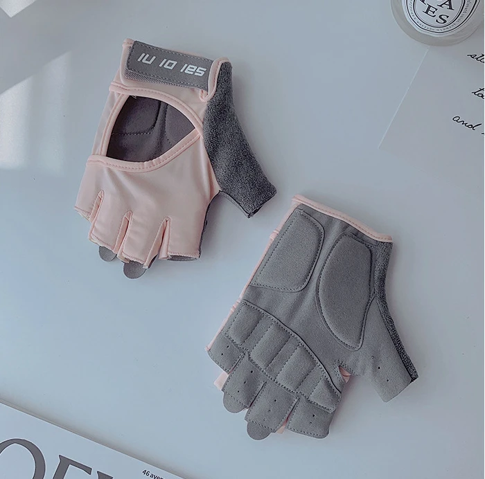 

Women Thin Half Finger Sheepskin Genuine Leather Gloves For Sports Nonslip Cycling Motorcycle Punk Fingerless Fitness Mitten