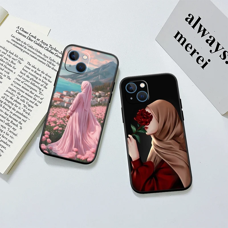 Фото Чехол для телефона IJ40 Muslim Girls Hijab Maxim, новый, высококачественный, для iPhone SE X XS XR 16E 17 11 Pro Max 8 7 6 6s Plus Air №5