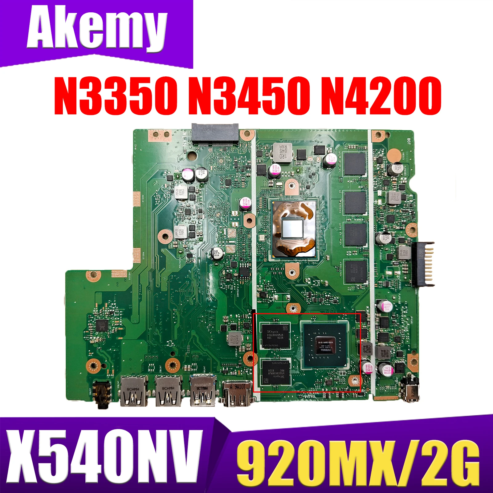 

Материнская плата X540NV X540N D540NV F540NV A540NV R540NV X580NV материнская плата для ноутбука N3350/N3450 N4200 920MX/V2G RAM-4GB