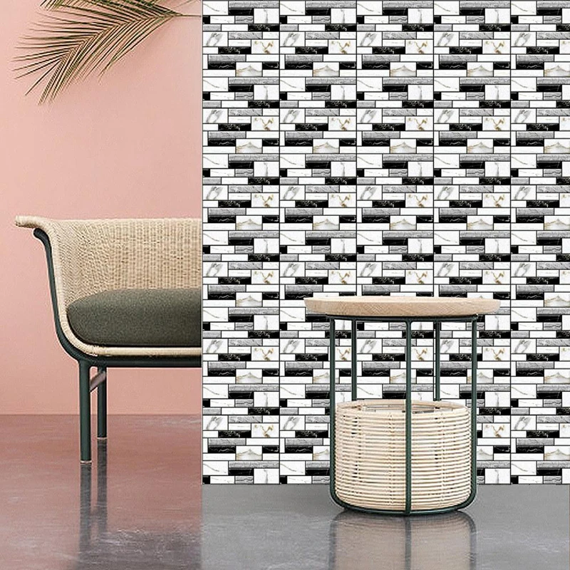 Настенные 3D наклейки с простым кирпичным узором утолщенные водонепроницаемые