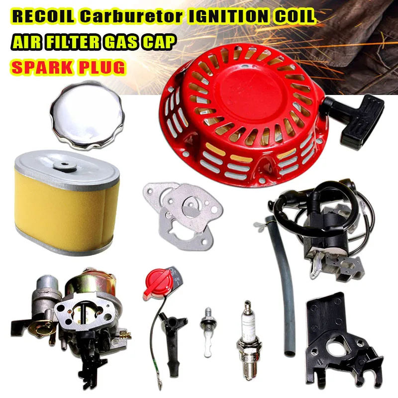 

Motorcycle Equipments For Honda GX160 5.5HP Engine Kit Carburetor Recoil Starter Ignition Coil for Spark Plug Filter Carburetor