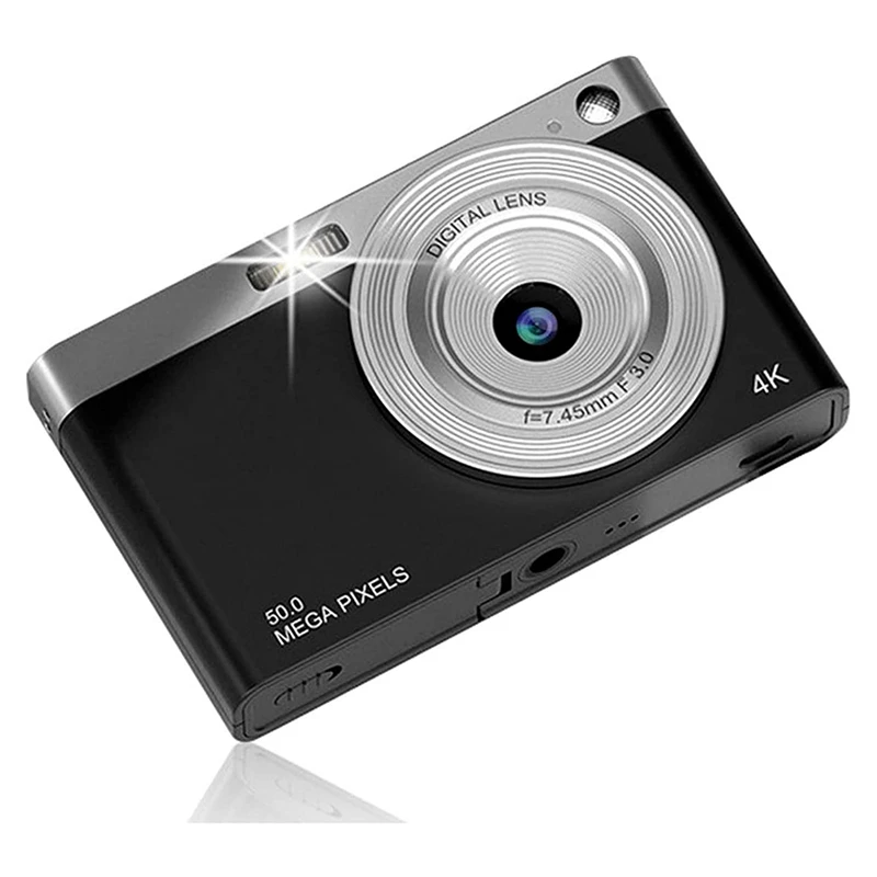 

Цифровая камера 4K FHD 50MP с автофокусом, экран 2,88 дюйма, камера с 16-кратным зумом, фотокамера для подростков, студентов