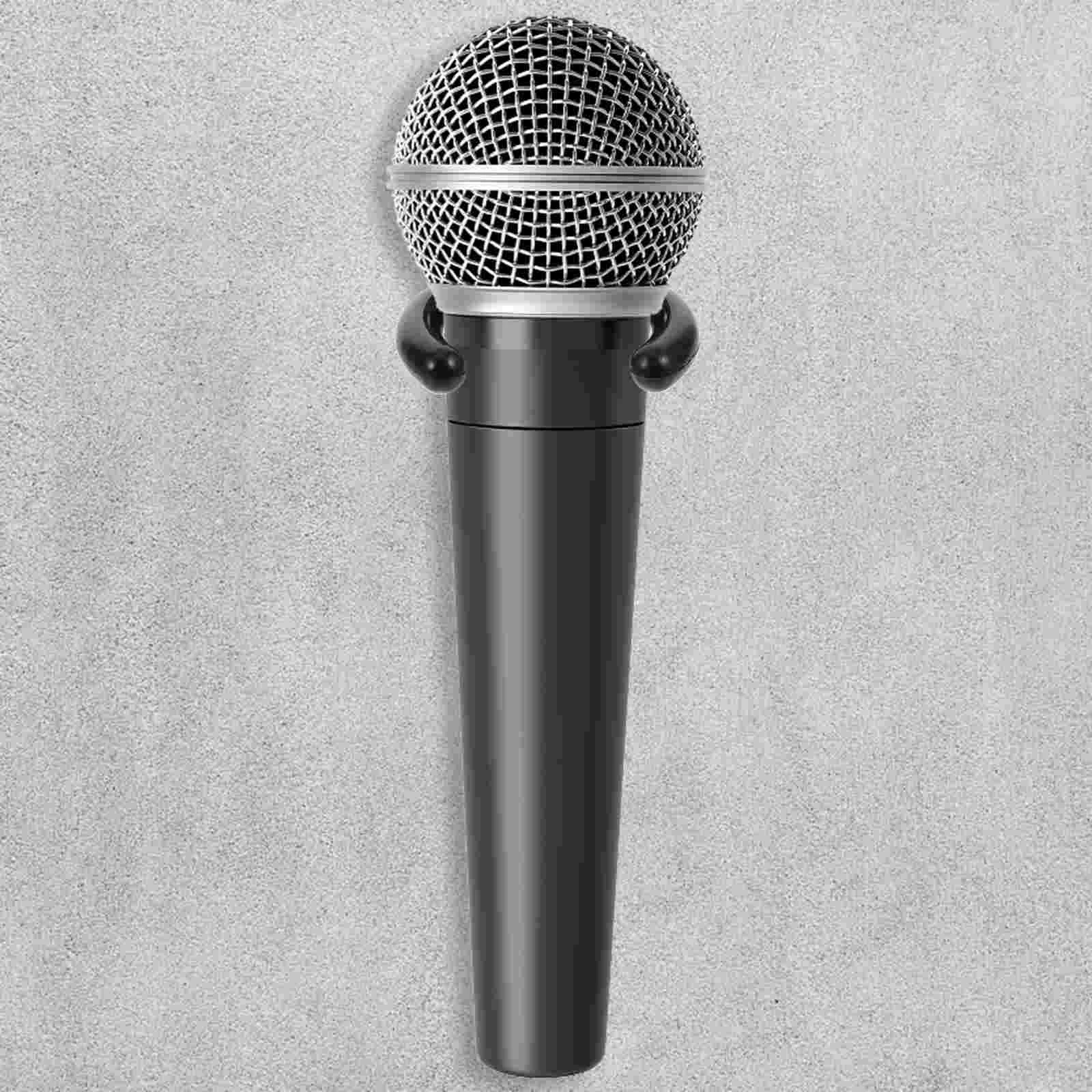 

4 Pcs Radio Holder Microphone Hook Plastic Holder Hanger Accessories Wall Hanging KTV Supplies