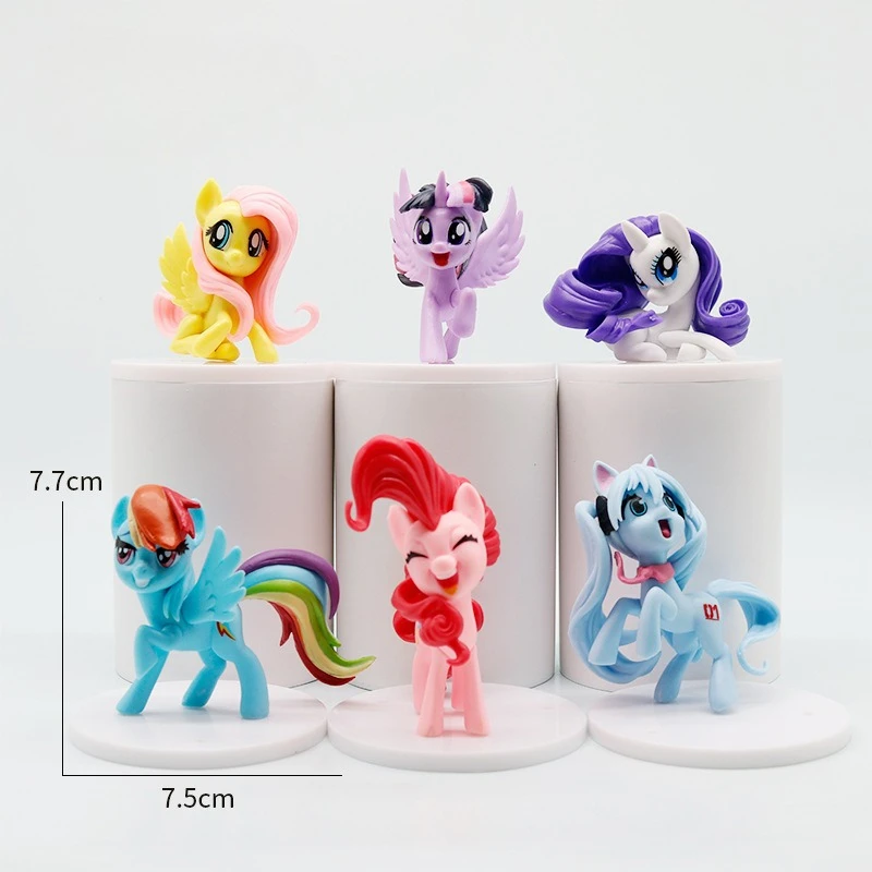 Фото Набор фигурок My Little Pony: Полная коллекция, декоративные фигурки радужных единорогов, игривые игрушечные пони для коллекции и демонстрации №3