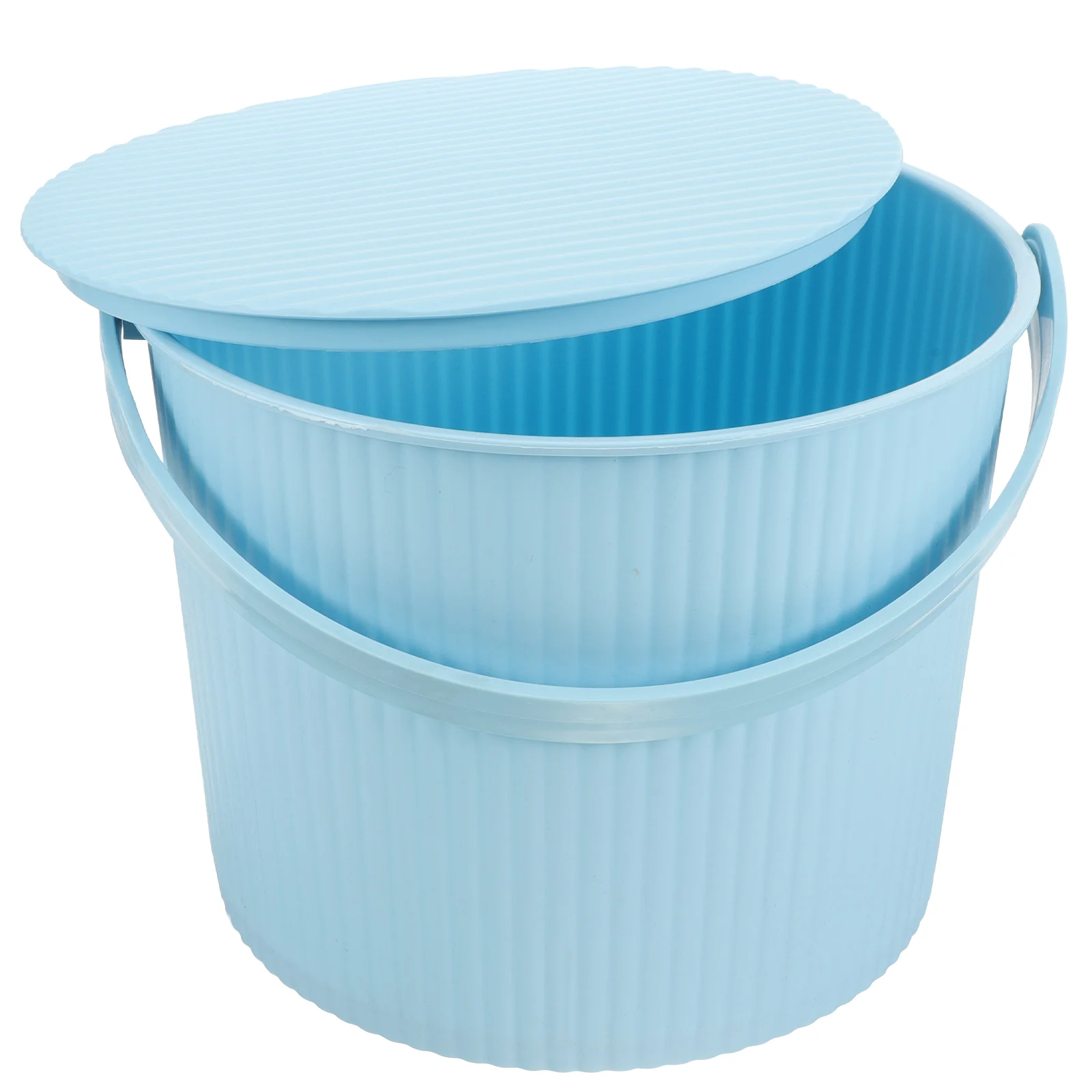 

Storage Bucket Lid Buckets Handles Round Plastic Tub Tubs Parties Household Small Stool Bins Lids