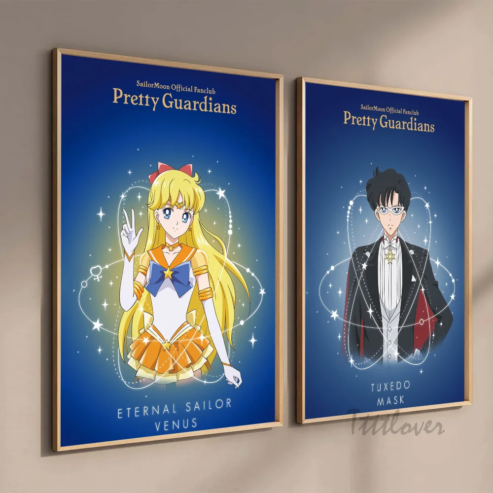 Аниме девушка S Сейлор Мун красивый постер-наклейки художественные настенные