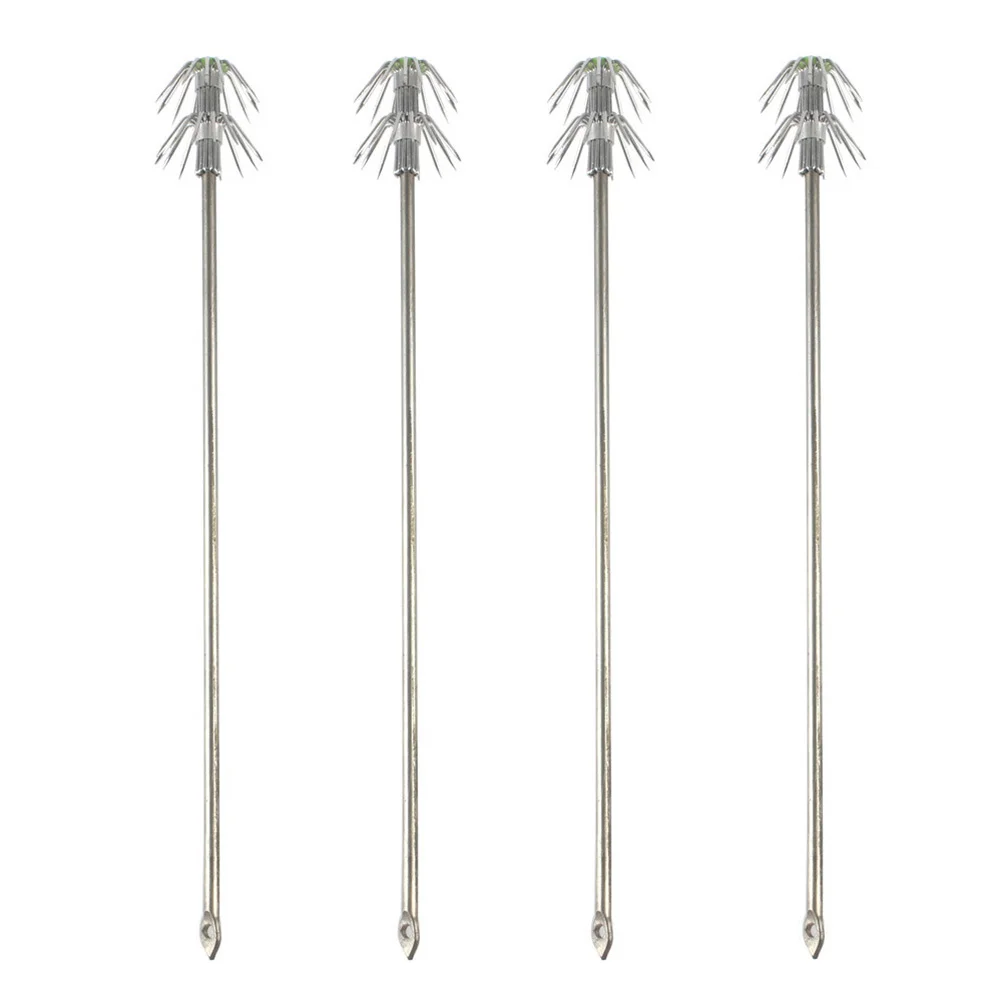 

4 Pc Fishing Jigs Sleeve Bait Squid Hook Umbrella Double Layer Deep Sea Stainless Steel Lures