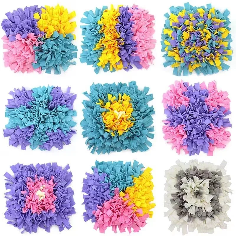 

Washable Snuffle Mats for Pet Dog, Nose Smell Training, Sniffing Pad, Puzzle Toy, Slow Feeding Bowl, Food Dispenser Carpet