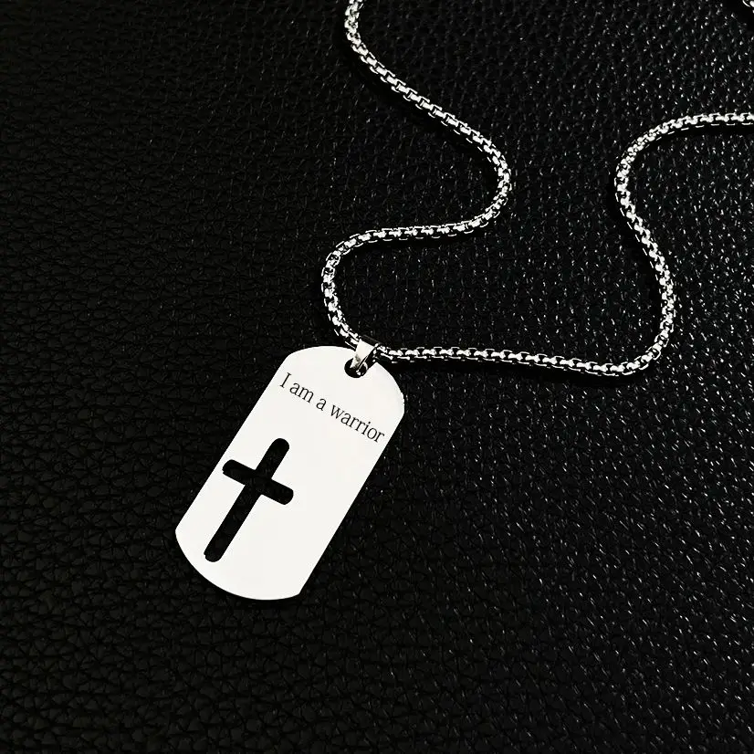 GUILING хип-хоп гравировка крест мужское сообщение на заказ Очаровательная подвеска