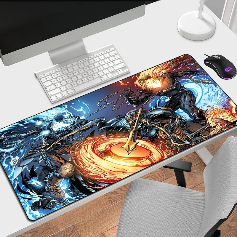

Rider Desk Mat Ghost Mouse Mats Gaming Accessories Mause Pad Mousepad Gamer Keyboard Pads Large Xxl Protector Pc Mice Keyboards