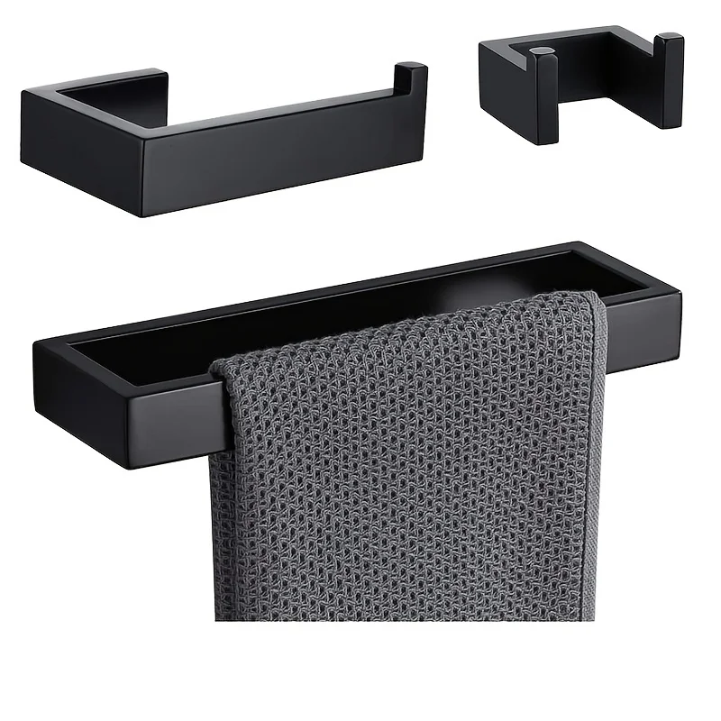 

Набор из 3 предметов, набор аксессуаров для ванной комнаты, набор полотенец, настенный набор, нержавеющая сталь SUS304