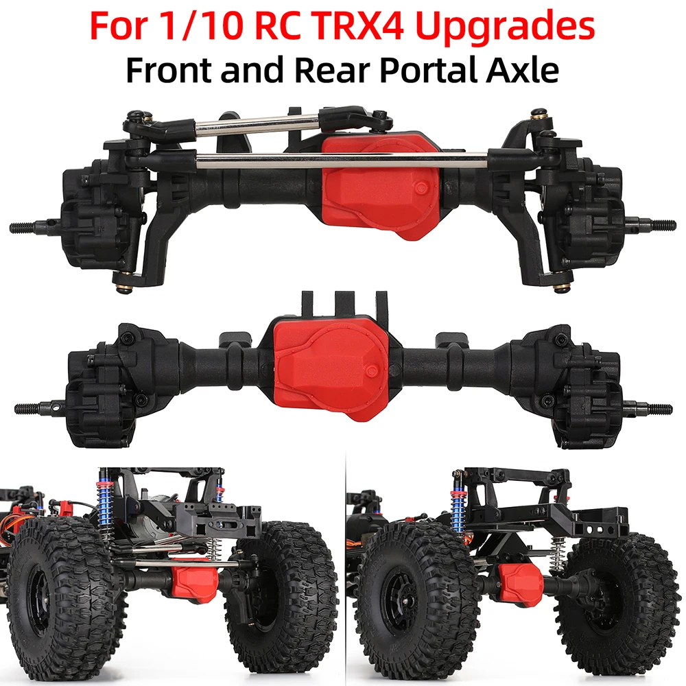 

RC Portal Axles 1/10 Front and Rear axle with T-lock Differential for Traxxas TRX-4 Axle RC Crawler Climbing Car Upgrades Parts