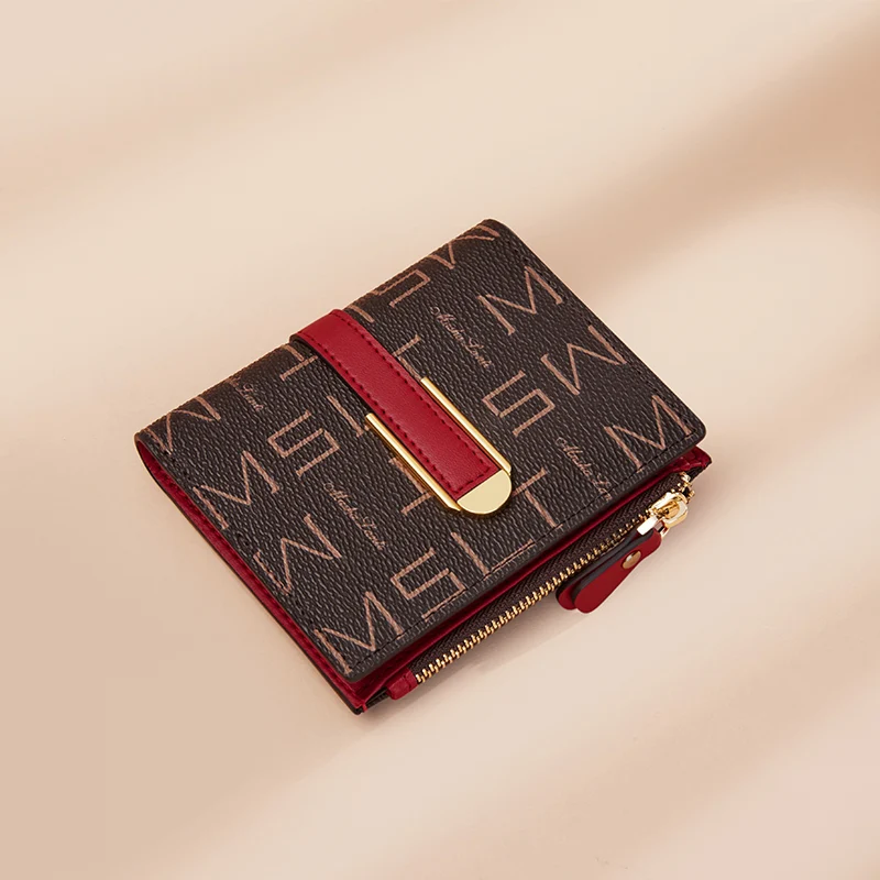 MashaLanti Women's Wallets Vintage Leather Short Female Purse Card Holder Lady Small Money Purses 2022