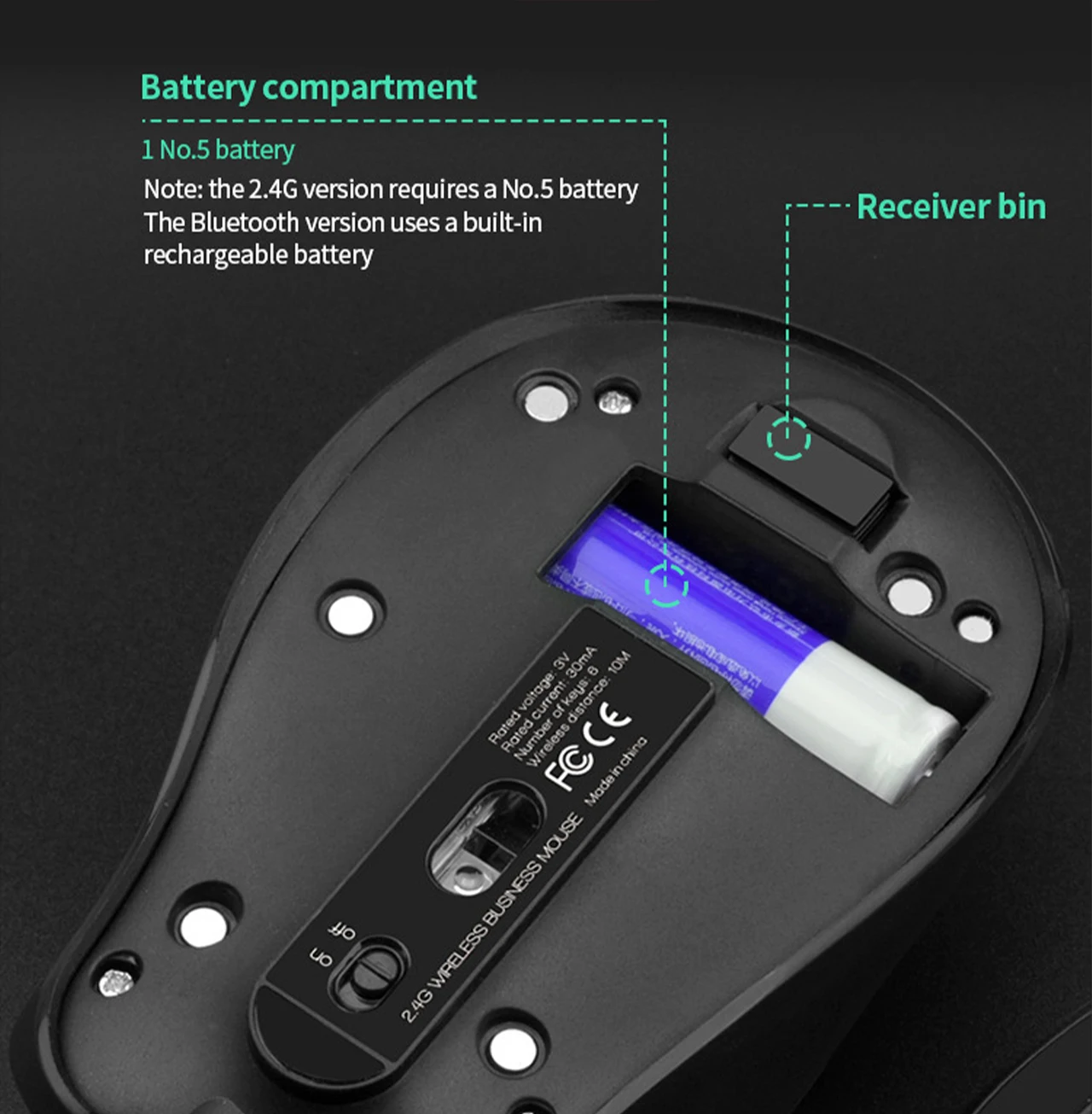 Мышь Компьютерная аккумуляторная беспроводная Бесшумная эргономичная с