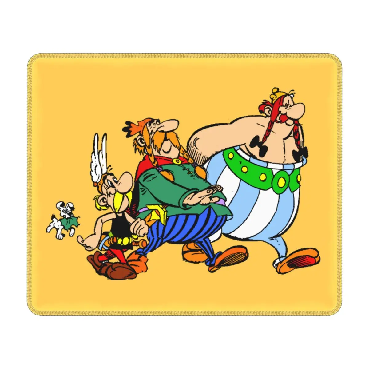

Резиновый коврик для мыши Asterix и Obelix, нескользящий, для геймеров, аксессуары для приключений, манга, Getafix, Dogmatix, для офиса