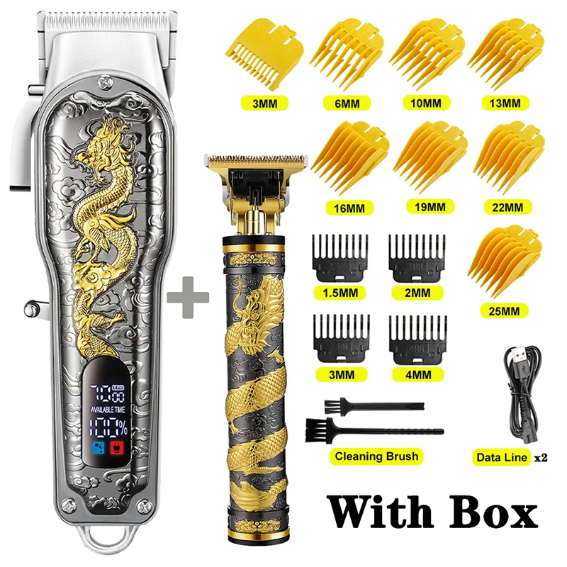 

Vitange Relief Barber Electric Hair Trimmer LCD Display Professional Hair Cutting Machine Hair Clipper For Men USB Charging