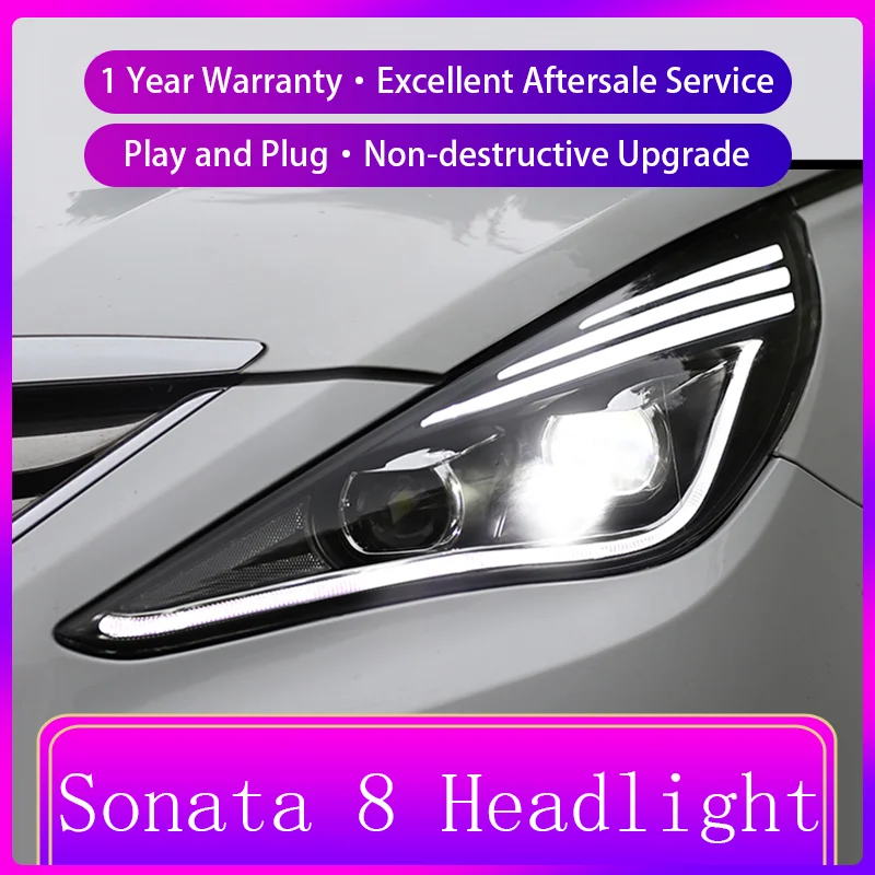 Автомобильные лампы для Hyundai Sonata 8 2011-2015 передние фары головного света