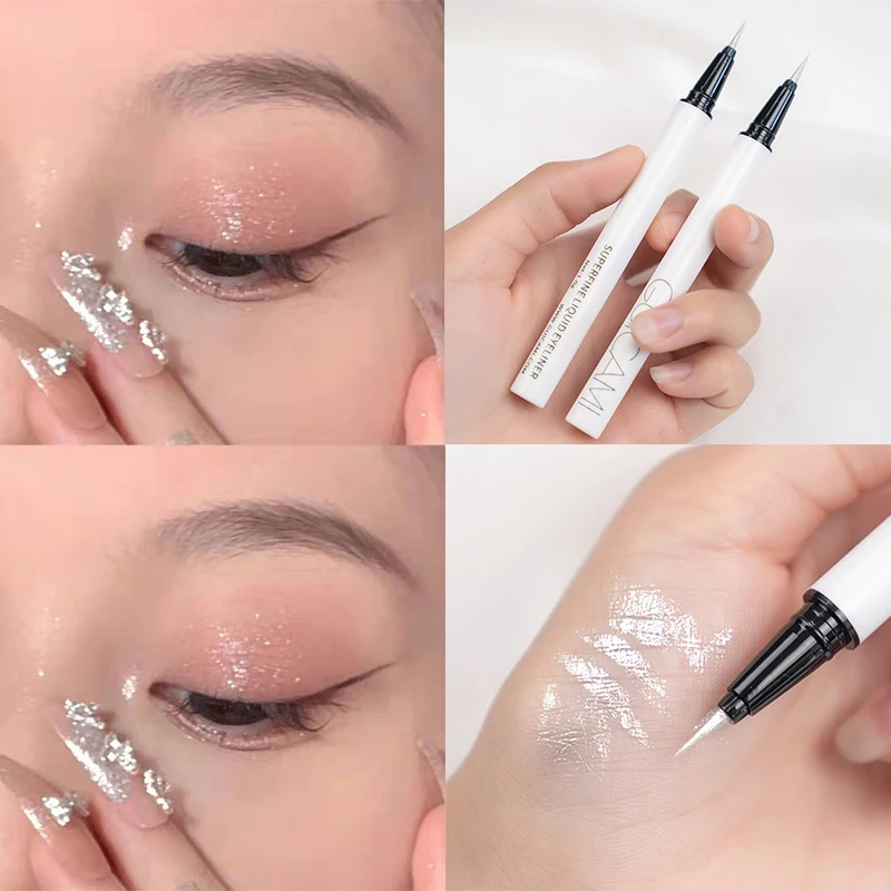 

Diamond Glitter Eye Liner Pencil Eye Makeup Highlighter Waterproof Pearl White Brighten Silkworm Shadow Liquid Eyeliner Pen