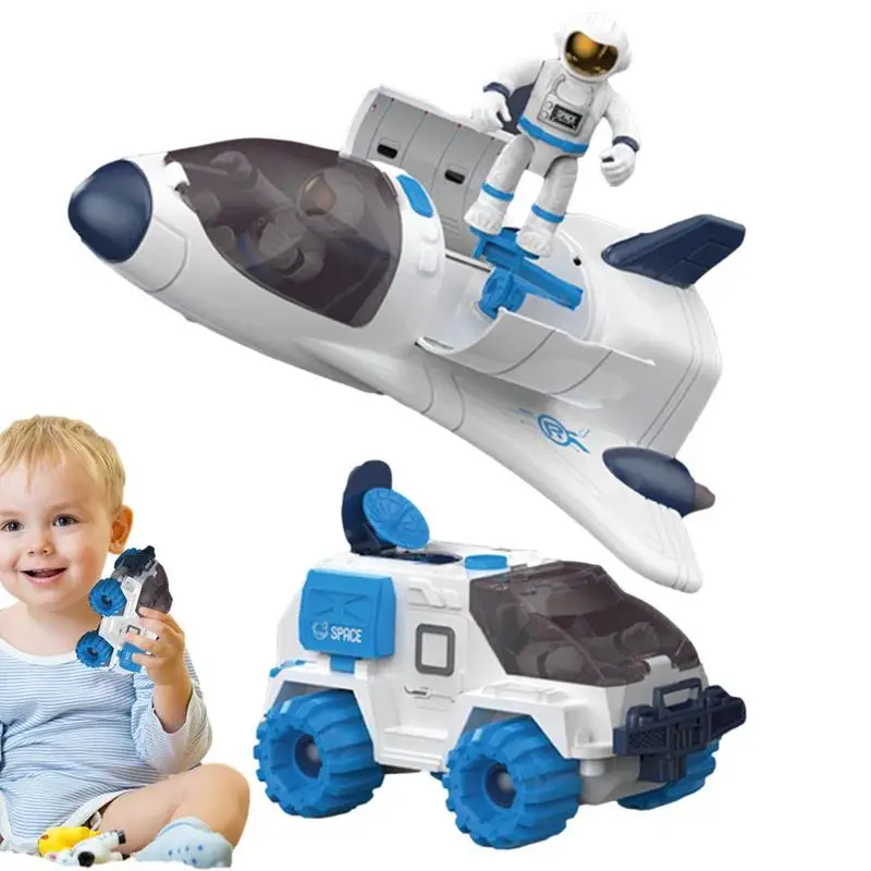

Игрушка "космический корабль" для детей, безвредный космический корабль и игрушечный автомобиль для малышей, 3-5 аккумуляторов, ракета и автомобиль, игрушка для девочек