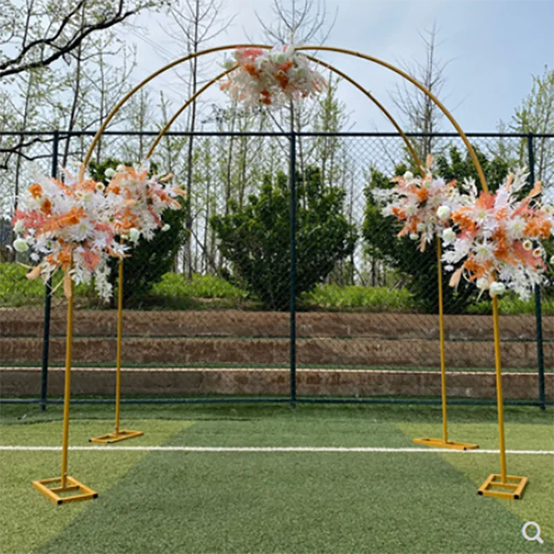 

Wedding Arch Iron Round Flower Shelf Mariage Stage Scene Arrangement Event Ornaments Frame Baby Shower Decorations